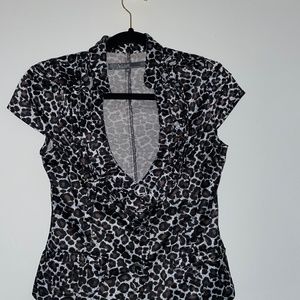 Black,White,Brown Top